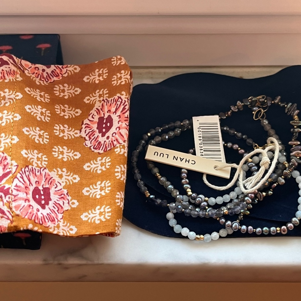 Chan Luu Iolite Stones Mix Five Wrap Bracelet